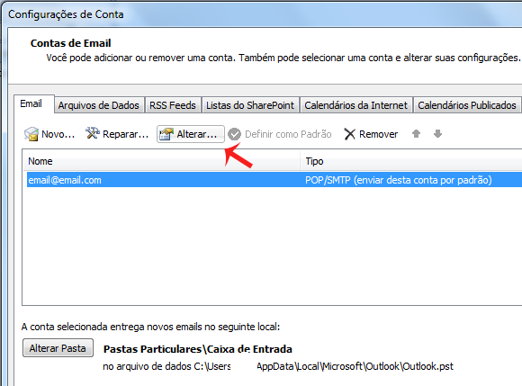 Configurar E-mails POP3 no Outlook - Base de Conhecimento